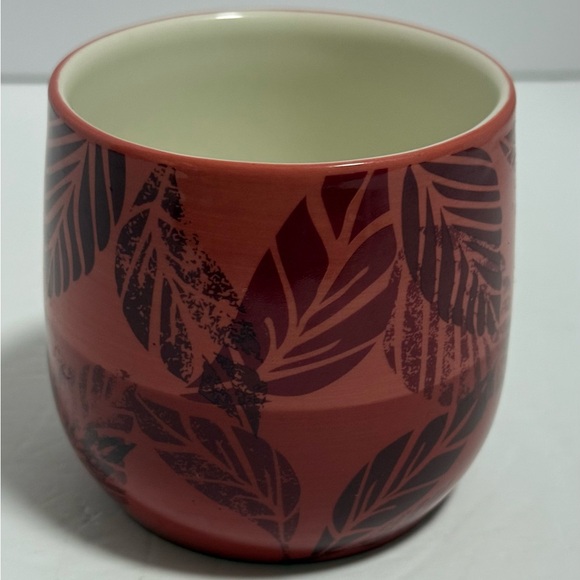 Starbucks 2011 Ceramic Leaf Design Red Ombre Hand-Painted Coffee or Tea Mug 12oz - Picture 3 of 9